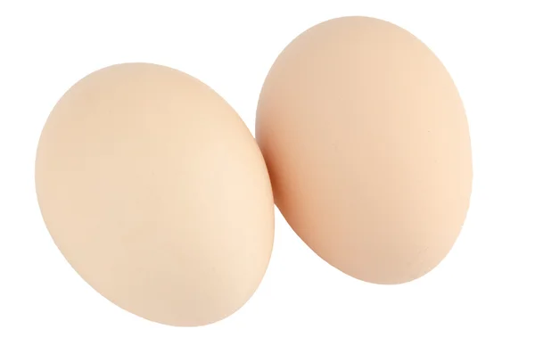 Two eggs on white — Stock Photo, Image