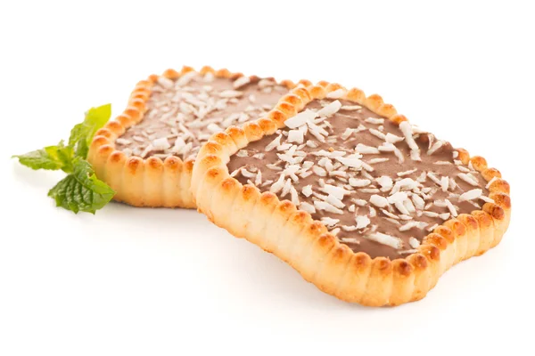 Choklad och kokos tartlets — Stockfoto