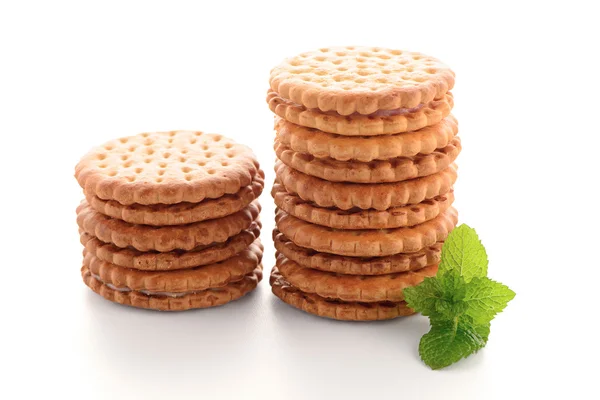 Galletas sándwich con relleno de vainilla — Foto de Stock