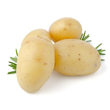 yeni patates ve yeşil otlar