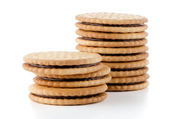 Sandwich biscuits with chocolate filling — Stock Photo, Image