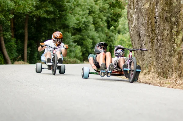 Pedro Castro guida un Side Trike durante la 2a Forza di Newton — Foto Stock