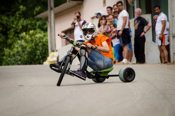 Drift bike rider durante il secondo Newton's Force Festival 2014 — Foto Stock