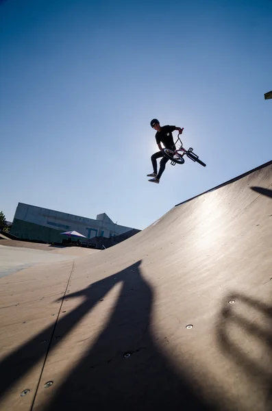 Rodrigo Vicente durante a Série DVS BMX 2014 pela Fuel TV — Fotografia de Stock