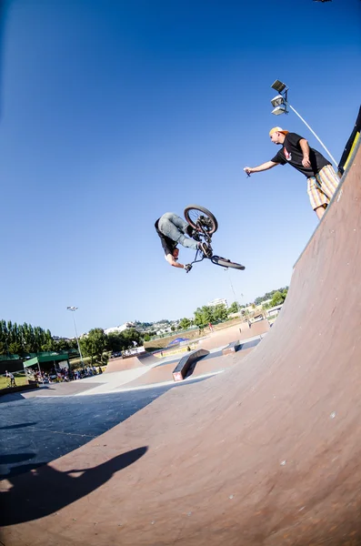 Daniel Serra durante o DVS BMX Series 2014 pela Fuel TV — Fotografia de Stock