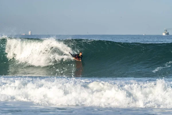 Bodyboarder Auf Einer Welle Strand Von Jacinto Der Nähe Von — Stockfoto