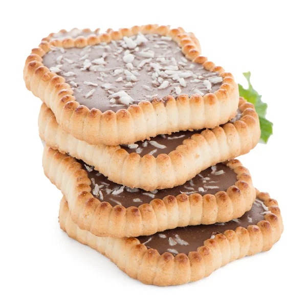 Chocolate tart cookies — Stock Photo, Image