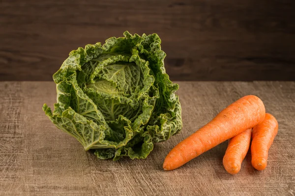 Karotten und grüne Bohnen — Stockfoto