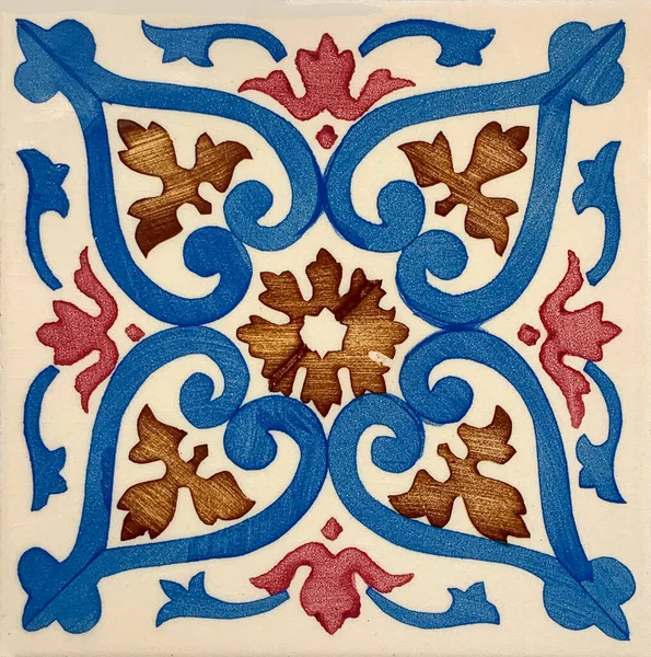Traditionella Utsmyckade Portugisiska Dekorativa Kakel Azulejos — Stockfoto