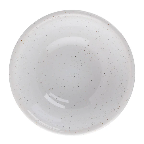 White Ceramic Bowl White Reflective Background — Stockfoto