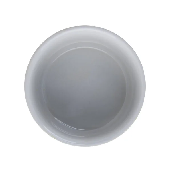 White Ceramic Bowl White Reflective Background — Stock Photo, Image