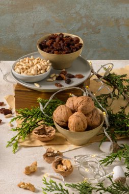 Fındık çeşitleri, Noel için festival dekorasyonu, Karnaval veya Mardi Gras.