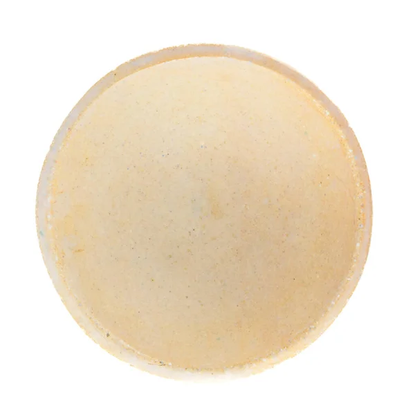 Żółta Ceramiczna Miska Białym Tle Odblaskowym — Zdjęcie stockowe