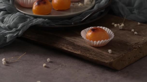 Tradycyjny Portugalski Conventual Sweet Zwany Castanha Ovo Alcobaca Portugalia — Wideo stockowe