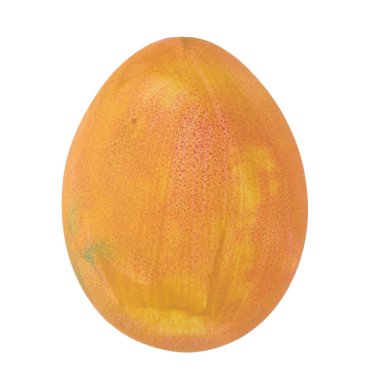 Beyaz arka planda izole edilmiş turuncu yumurta..