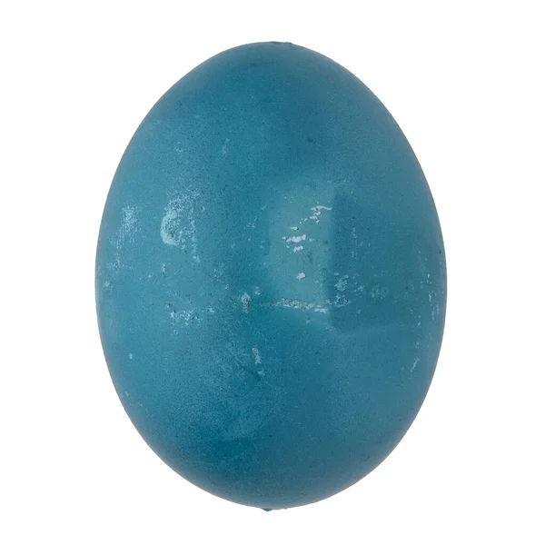 Blue Painted Egg Isolated White Background — Stock Photo, Image