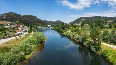 View from the bridge over Mondego river in Penacova - Portugal.