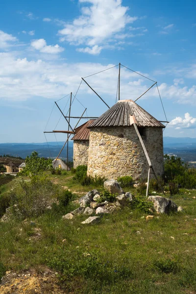 Stone Windmills Serra Atalhada Penacova Coimbra Portugal — 스톡 사진