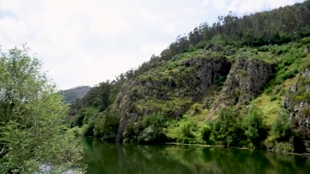 Vista Librería Mondego Monumento Natural Cerca Del Río Mondego Penacova — Vídeos de Stock