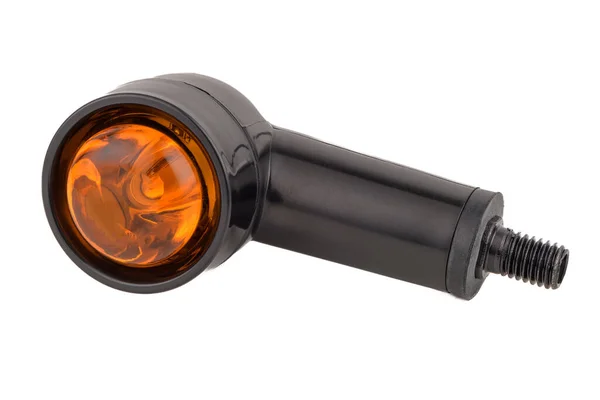 Turn Signal Flashing Motorcycle Light Isolted White Background — Stock Photo, Image