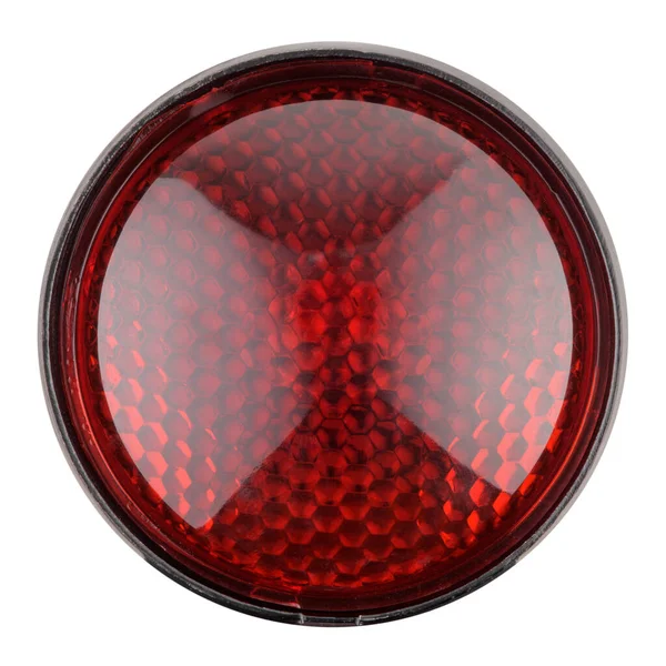 Motorkerékpár Hátsó Piros Fék Lámpa Elszigetelt Fehér Alapon — Stock Fotó