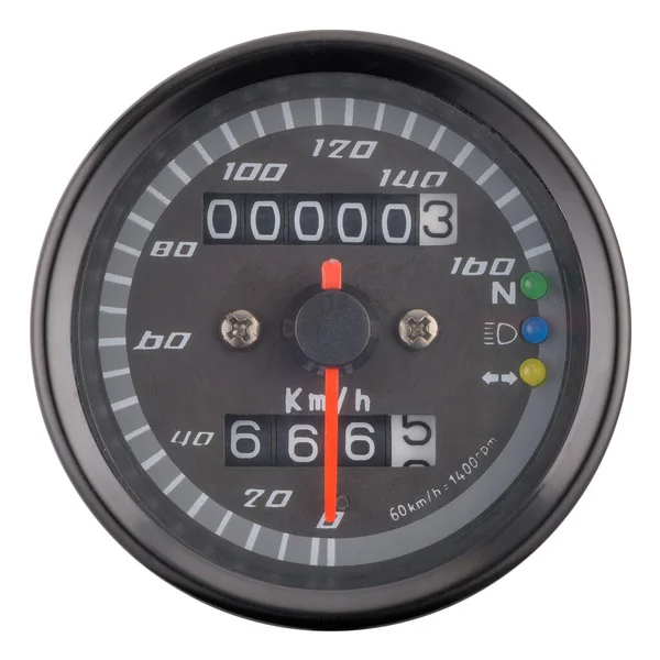 Motorcycle Odometer Isolated White Background — Stock Photo, Image