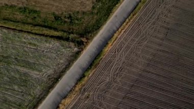 Murtosa, Aveiro, Portekiz de Aveiro Lagoon yakınındaki kırsal manzara havadan görünümü