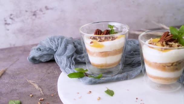 Natas Ceu Est Dessert Portugais Traditionnel Manger Avec Une Cuillère — Video