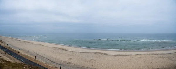 Закат Пляже Сао Педру Маседа Овар Португалия — стоковое фото