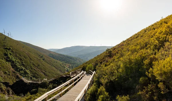 Coentral Grande Castanheira Pera Portekiz Deki Ribeira Quelhas Geçidi Manzarası — Stok fotoğraf