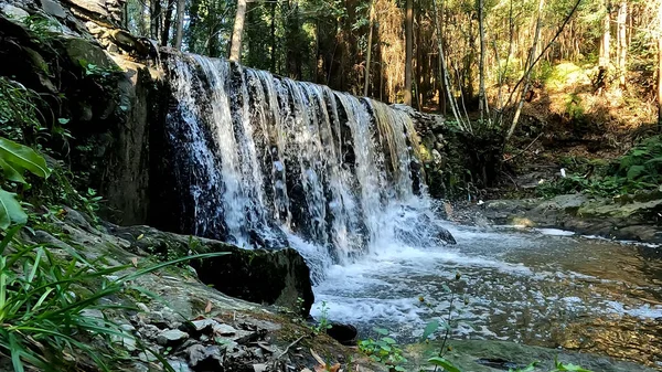 Wasserfall Des Flusses Lourido Park Des Estanislau Brunnens Maceda Ovar — Stockfoto