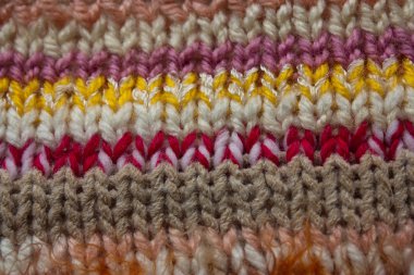 çok renkli örme kumaş