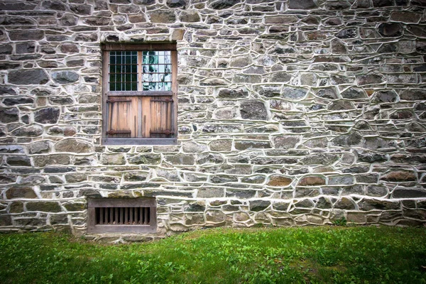 Alte Steinhausmauer — Stockfoto