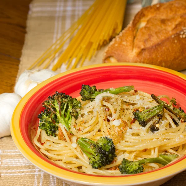 Pasta con brócoli — Foto de Stock