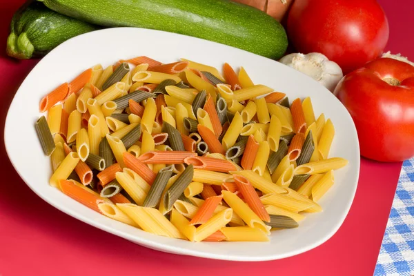 Pasta and Ingredients — Stock Photo, Image