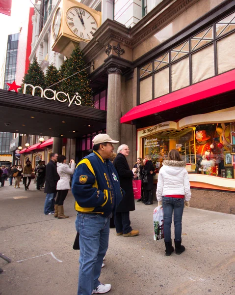 Macy Nyc Χριστούγεννα Windows — Φωτογραφία Αρχείου