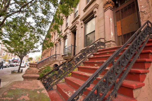 뉴욕 갈색 사암 아파트 — 스톡 사진