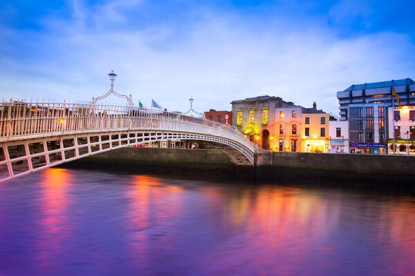 Dublin Quay at Dusk