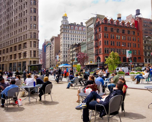 Flatiron Pedestrian Plaza — Stock Photo, Image