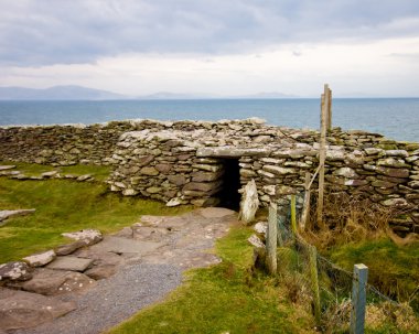 Antik dunbeg promontory fort dingle Yarımadası