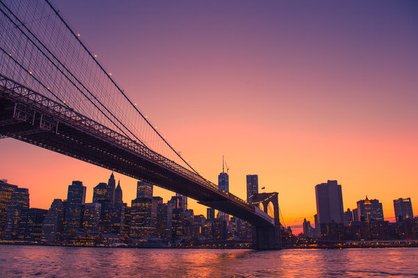 Colorful NYC skyline