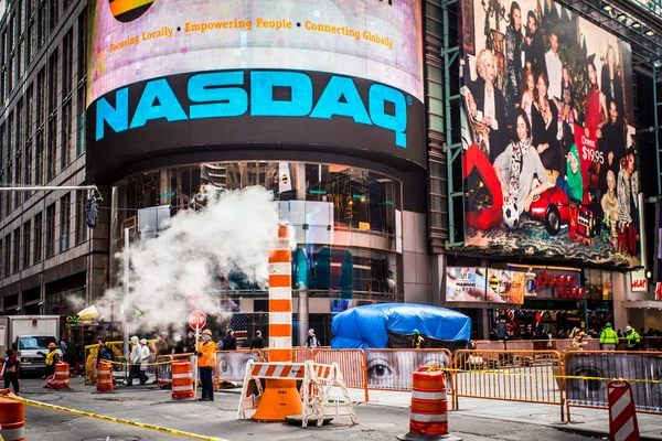 Times Square NYC Construction — Stock Photo, Image