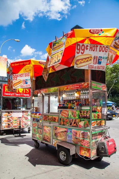 NYC hot dog stand — Stock Photo, Image