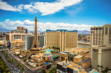 Vegas.Las Vegas Strip Nevada güneşli bir günde