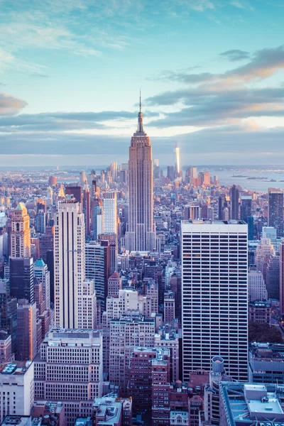 Закат Нью-Йорка — стоковое фото