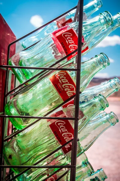 Bottiglie di coke di vetro — Foto Stock