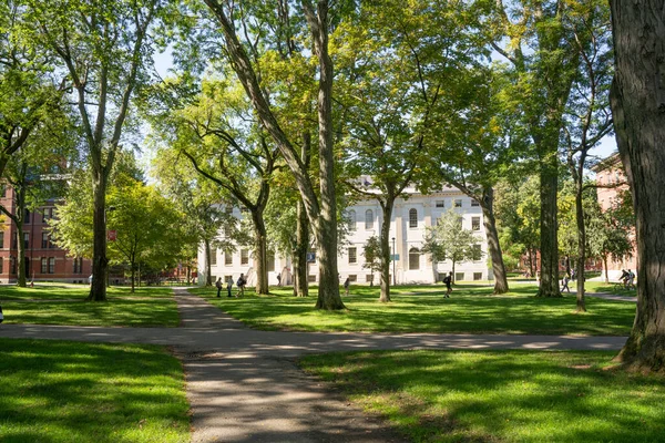 2021年10月6日 马萨诸塞州剑桥 一个阳光明媚的下午从哈佛大学看到的景象 — 图库照片