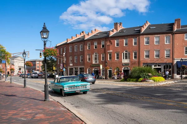 Newburyport Massachusetts Octubre 2021 Escena Callejera Histórica Ciudad Portuaria Newburyport — Foto de Stock