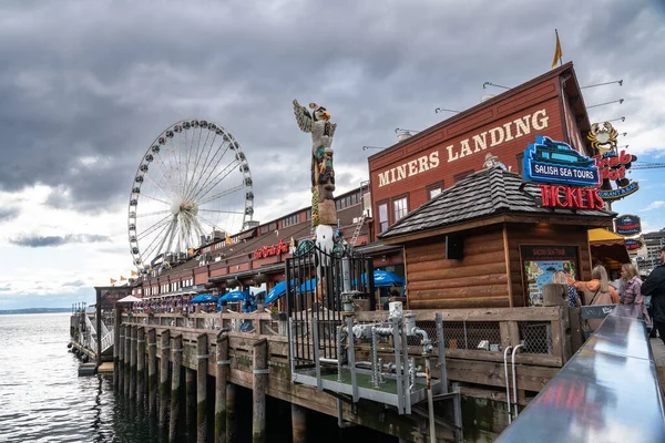 Seattle Washington Eua Junho 2022 Seattle Washington Vista Cais Beira — Fotografia de Stock