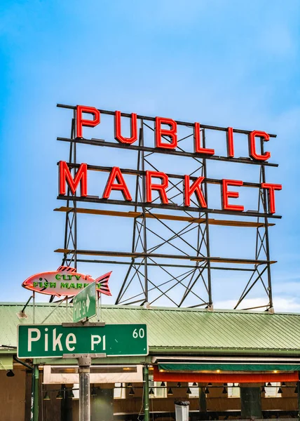 Seattle Washington Estados Unidos Junio 2022 Vista Desde Histórico Mercado — Foto de Stock